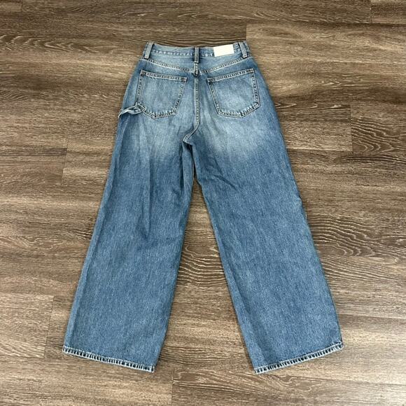 Pistola‎ Loretta Utility High Rise Wide Leg Ankle Jeans Tonic Carpenter 27 EUC - Picture 12 of 16